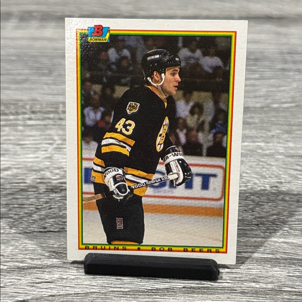 NHL | Bowman #34: Boston Bruins: Bob Beers (1990) - Vintage Hockey Card